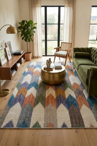 Bohem Yıkanabilir Leke Tutmaz Modern Multi Renkli Özel Seri Kaymaz Taban Halı Kilim Yolluk RCMULTI_KLM_001