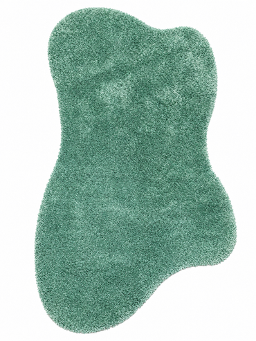 Natural Serisi Yeşil Yoğun Dokulu Polyester Pamuk Tabanlı Modern Halı Yolluk Oturma Odası Salon Halısı NTRL-02-8880