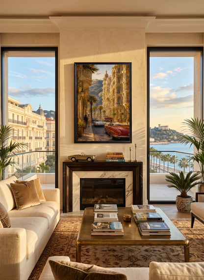 Riviera Klasikleri Dekoratif Premium Kumaş Çerçeveli Tablo