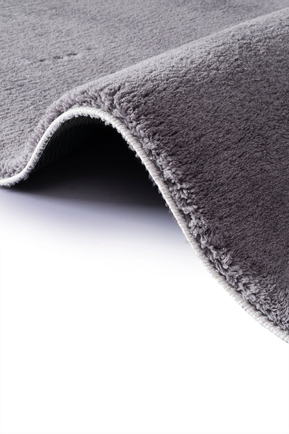 Antrasit Yumuşak  Kaymaz Özel Taban Peluş Halı Yolluk