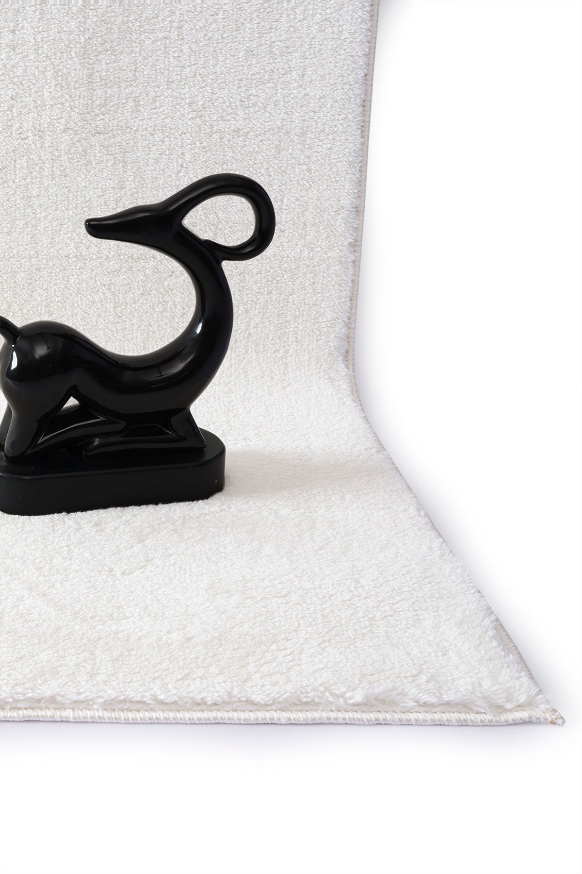 Krem Yumuşak  Kaymaz Özel Taban Peluş Halı Yolluk