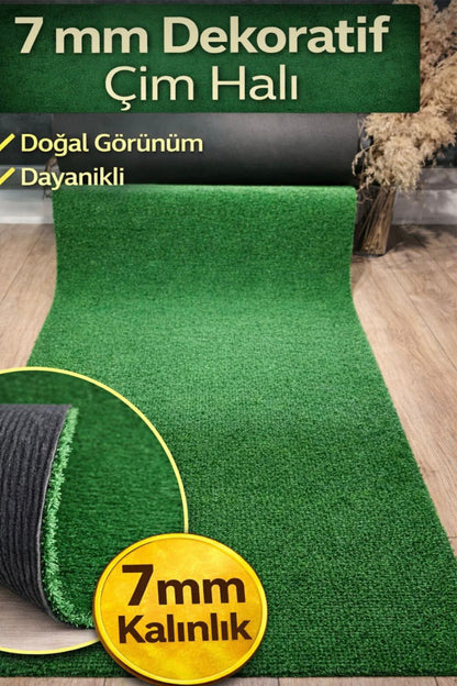 Dekoratif Suni Balkon Halısı Bahçe Halısı Çim Halı Yazlık Kilim Yolluk RC_CIMHALI
