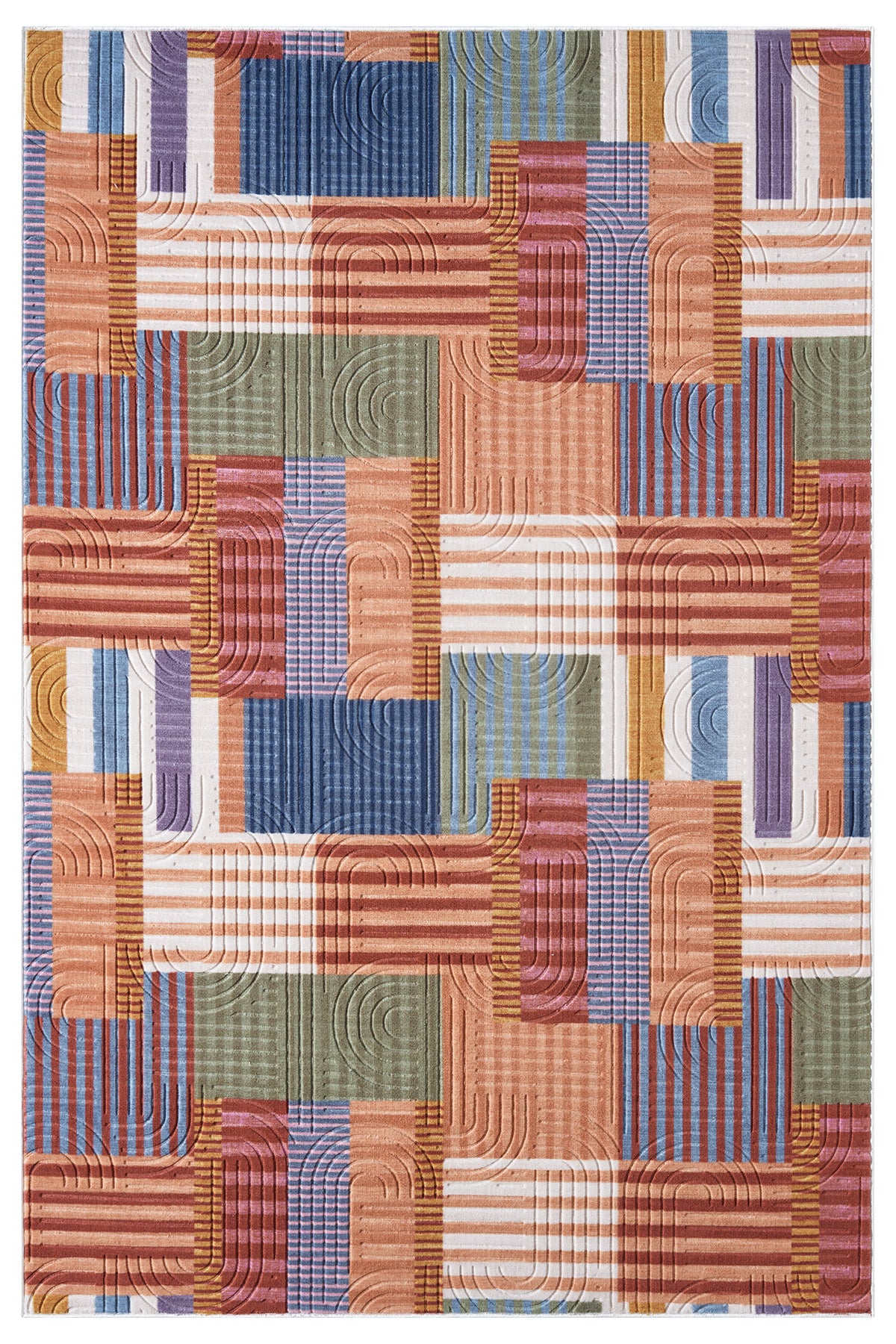Bohem Yıkanabilir Leke Tutmaz Modern Multi Renkli Özel Seri Kaymaz Taban Halı Kilim Yolluk RCMULTI_KLM_002