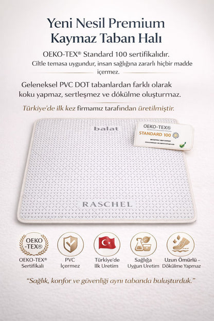 Premium Bohem Yıkanabilir Leke Tutmaz Modern Kilim Etnik Desen Elips Model Grı Renk Özel Seri Kaymaz Taban Halı