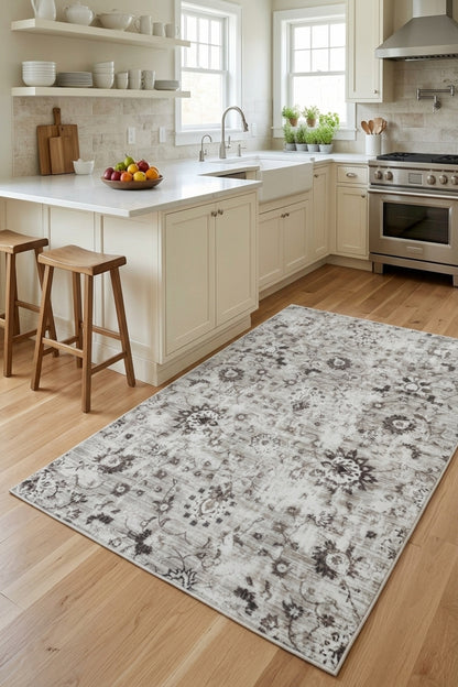 Premium Yıkanabilir Leke Tutmaz Modern Mutfak Halısı Antik Seri Özel Seri Kaymaz Taban Halı Yolluk Kilim RC_ANTIK_MUTFK