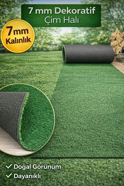 Dekoratif Suni Balkon Halısı Bahçe Halısı Çim Halı Yazlık Kilim Yolluk RC_CIMHALI