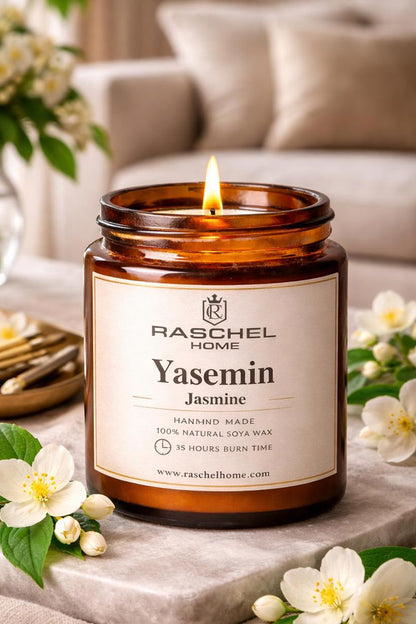 %100 Doğal Dekoratif Premium Extra Yoğun Esans Kokulu 210 cc Kavanoz Mum 35 Saat Yanma
