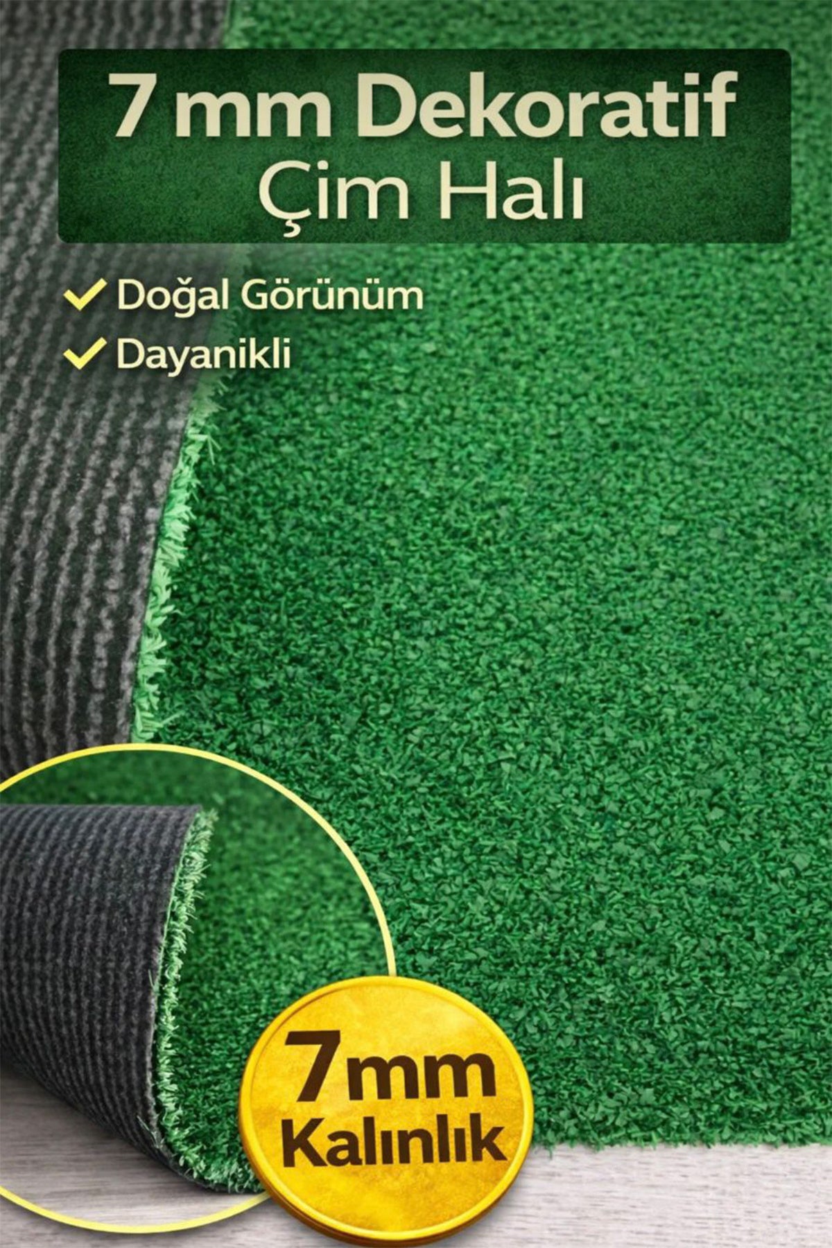 Dekoratif Suni Balkon Halısı Bahçe Halısı Çim Halı Yazlık Kilim Yolluk RC_CIMHALI