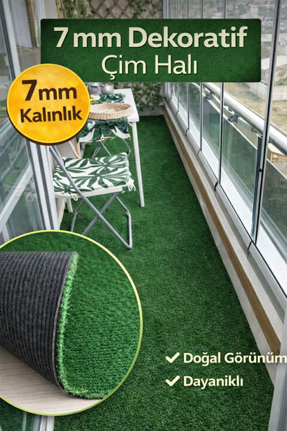 Dekoratif Suni Balkon Halısı Bahçe Halısı Çim Halı Yazlık Kilim Yolluk RC_CIMHALI