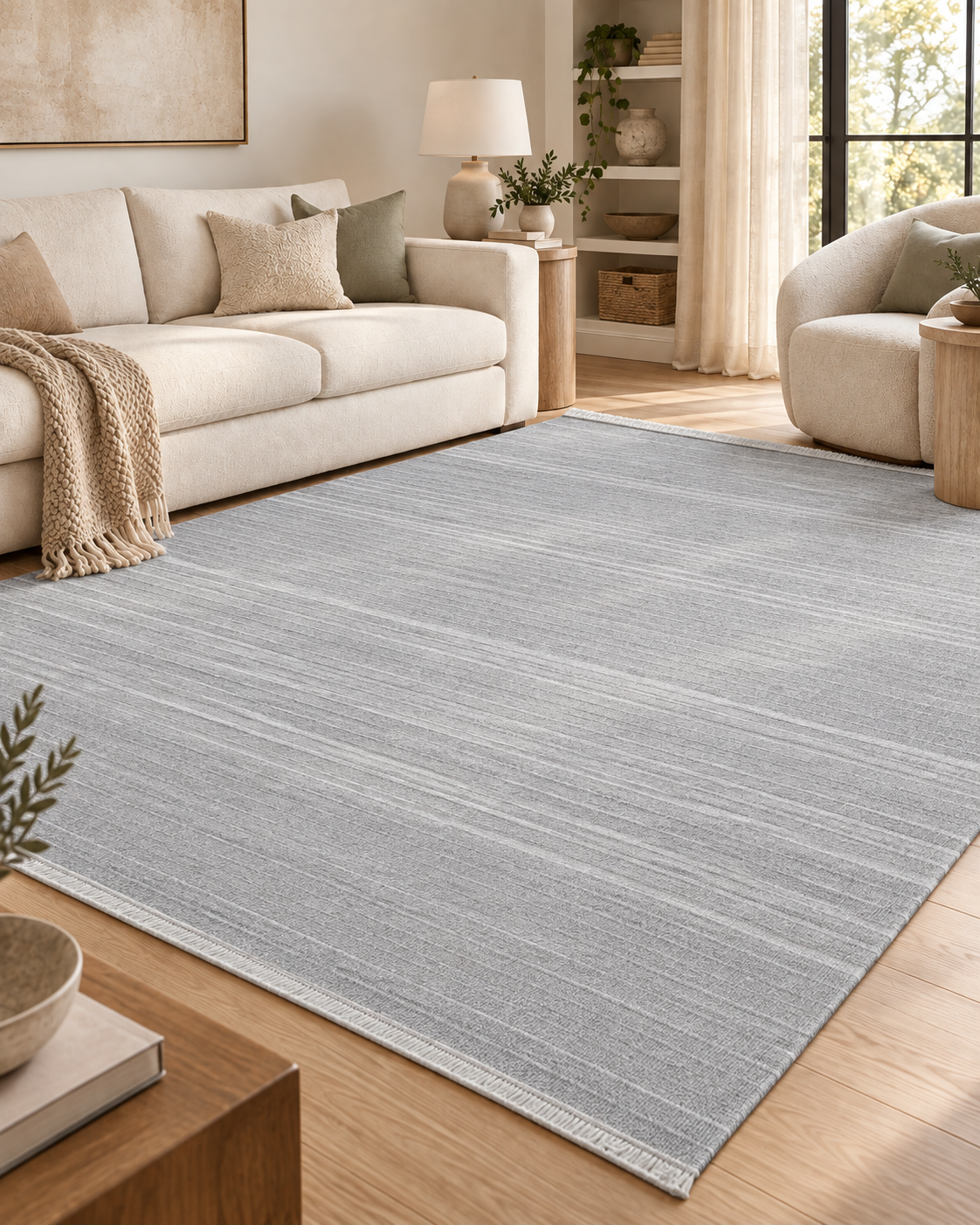 Babil Serisi Mikro Polyester Pamuk Tabanlı Yumuşak Halı Yolluk Oturma Odası Salon Halısı BABİL2702