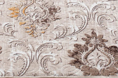 Kahve Motifli Desenli Emboss Çökme Kalın Yumuşak Kaymaz Özel Taban Halı Yolluk