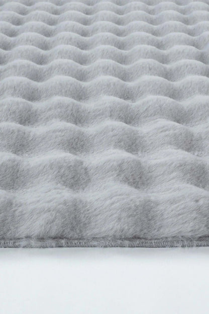 Eco Açık Gri Yumuşak Kesme Yolluk Kaymaz Taban Yumuşak Peluş Halı