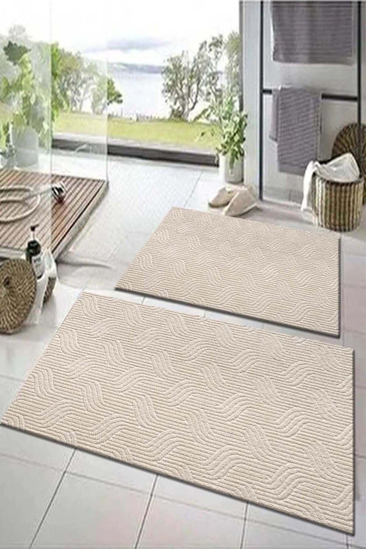 Kaymaz Taban Moopy Lux Banyo Paspası Klozet Takımı 50x90 ve 40x50 (2 PARÇA)