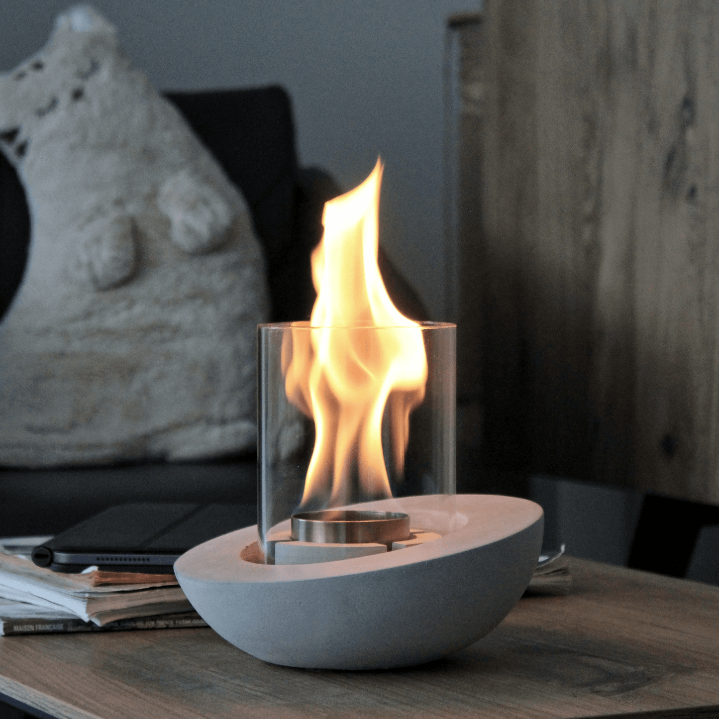 PURE-Fire v.4 Beton Şömine +1 Litre Şömine Yakıtı